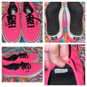 Size 9 Hot Pink Vans, nearly new